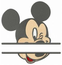 Mickey Mouse monogram embroidery design