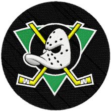 Anaheim Mighty Duck hockey club logo embroidery design