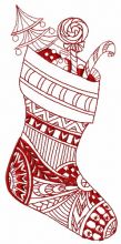Christmas sock 9 embroidery design