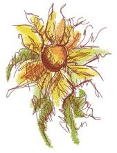 Dreaming about helianthus embroidery design