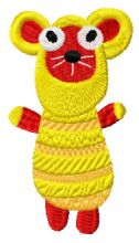 Sock doll mouse embroidery design