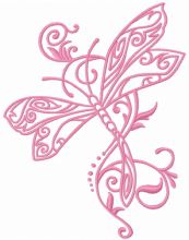 Fancy dragonfly 4 embroidery design