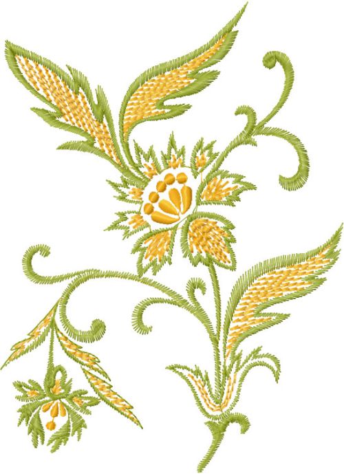 Retro flower free embroidery design