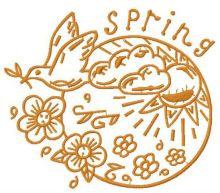 Spring 2 embroidery design
