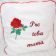 Cushion with rose free embroidery design