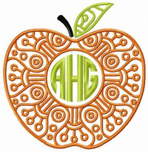AHG apple embroidery design