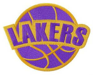 Los Angeles Lakers logo embroidery design