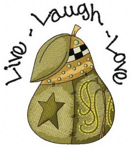 Live Laugh Love embroidery design