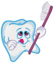Tooth embroidery design