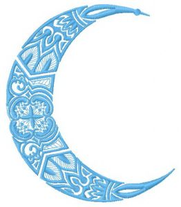 Moon 4 embroidery design