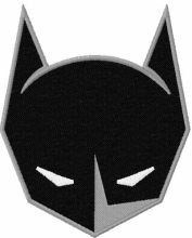 Batman helmet sign embroidery design