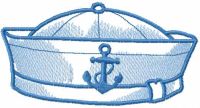 Sailor cap free embroidery design