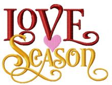 Love season embroidery design