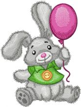Bunny with Balloons  embroidery design