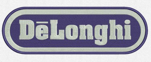 DeLonghi logo machine embroidery design