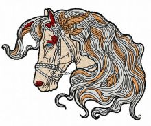 Romantic horse 6 embroidery design