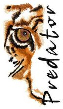 Striped predator embroidery design