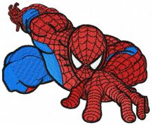 Spiderman climbing 2 embroidery design