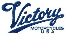 Victory motocycles USA logo embroidery design