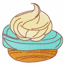 Small cupcake embroidery design