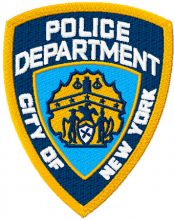 New York City Police department badge embroidery design