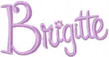 Brigitte Name embroidery design
