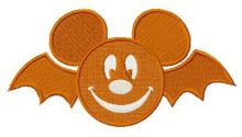 Mickey bat embroidery design