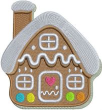 Gingerbread house embroidery design