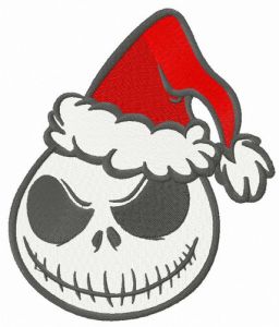 New Santa in Halloween town embroidery design