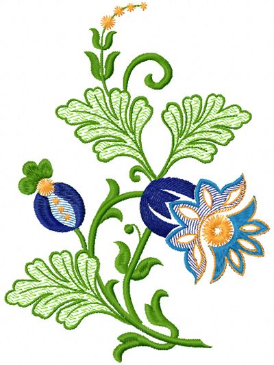 Fantastic flower free embroidery design