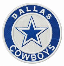 Dallas Cowboys round logo embroidery design
