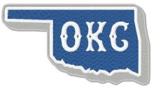 Oklahoma City Dodgers logo 2 embroidery design