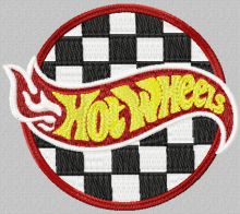 Hot Wheels Racing Logo embroidery design