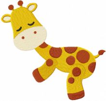 Baby Giraffe sleeping embroidery design