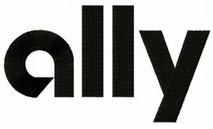 Ally Financial logo embroidery design