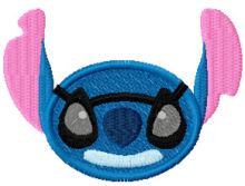 Stitch Smile with Glasses embroidery design
