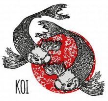 Koi embroidery design
