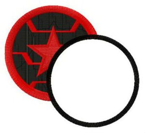 Winter Soldier round monogram embroidery design