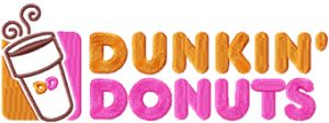 Dunkin Donuts logo embroidery design