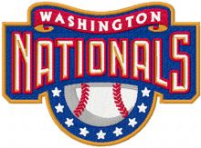 Washington Nationals logo embroidery design