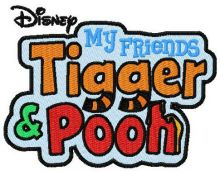 My friends Tigger and Pooh embroidery design