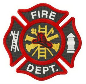Fire Department Florian cross embroidery design