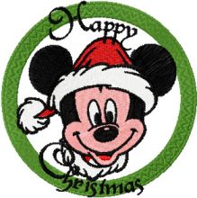 Christmas Mickey Mouse 3 embroidery design