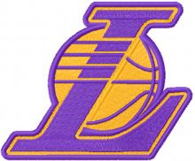 Los Angeles Lakers alternative logo embroidery design