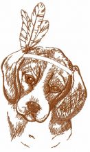 Beagle 3 embroidery design