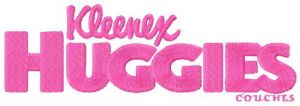 Kleenex Huggies couches logo embroidery design