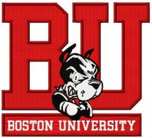 Boston University Terriers embroidery design