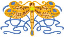 Fashion Celtic Dragonfly embroidery design