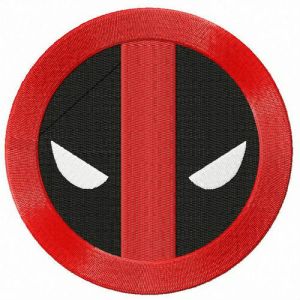 Deadpool road sign embroidery design