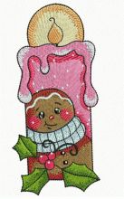 Gingerbread man 2 embroidery design